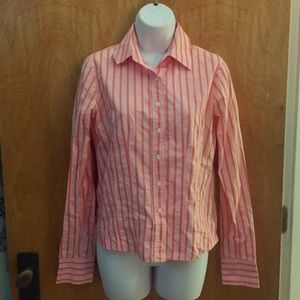 Pink Striped 0039 iTaly Button Up Shirt Size Medium